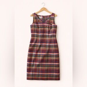 Kay Unger Silk Gingham Vintage Sheath Dress 12